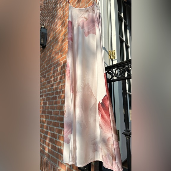 All Saints Pink and Cream Midi Dress - Picture 3 of 5